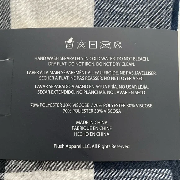 Plush Apparel Ultra Soft Plaid Scarf - Picture 7 of 7